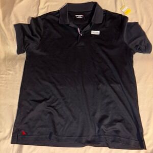 UNTUCKit Mens Black Short Sleeve Cotton Polo Shirt Size Medium Regular Fit